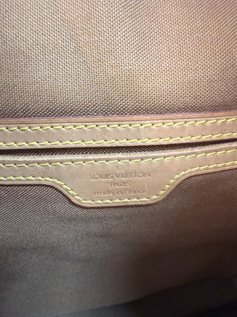 Louis Vuitton Monogram Canvas Backpack with Tan Leather Trim - Picture 7 of 8